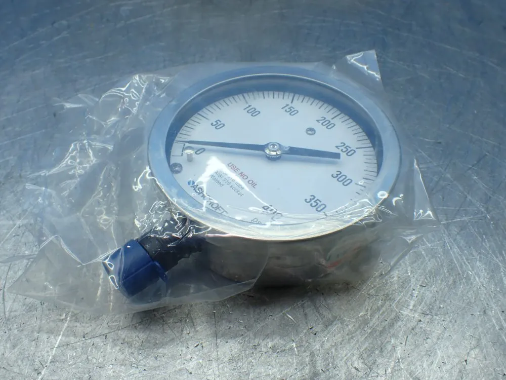 Ashcroft 4-1/2" 400# Range 3 Pressure Gauges - 45-1009-s-04l-400#