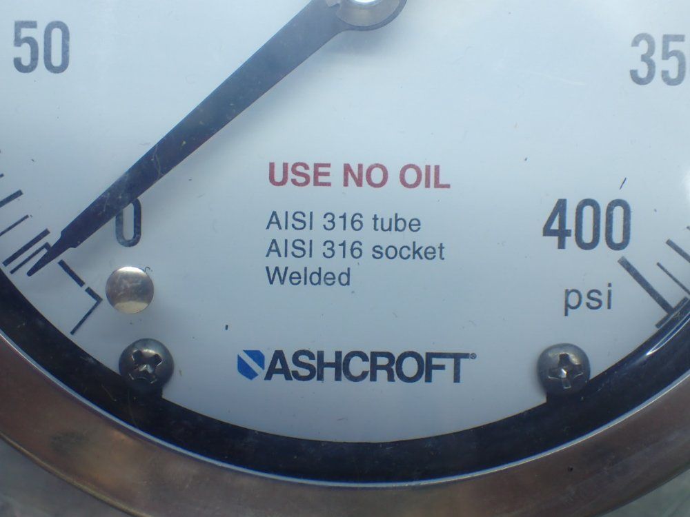 Ashcroft 4-1/2" 400# Range 3 Pressure Gauges - 45-1009-s-04l-400#