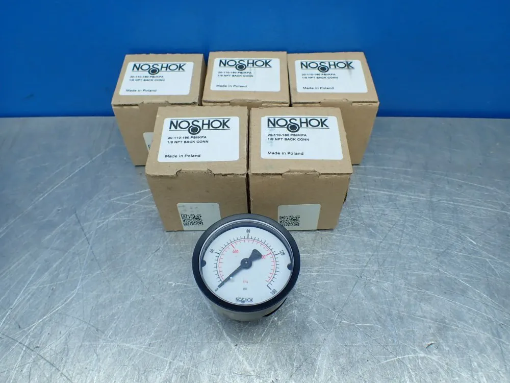 Noshok 1/8"npt 160psi 5 Pressure Gauges - 20-110-160