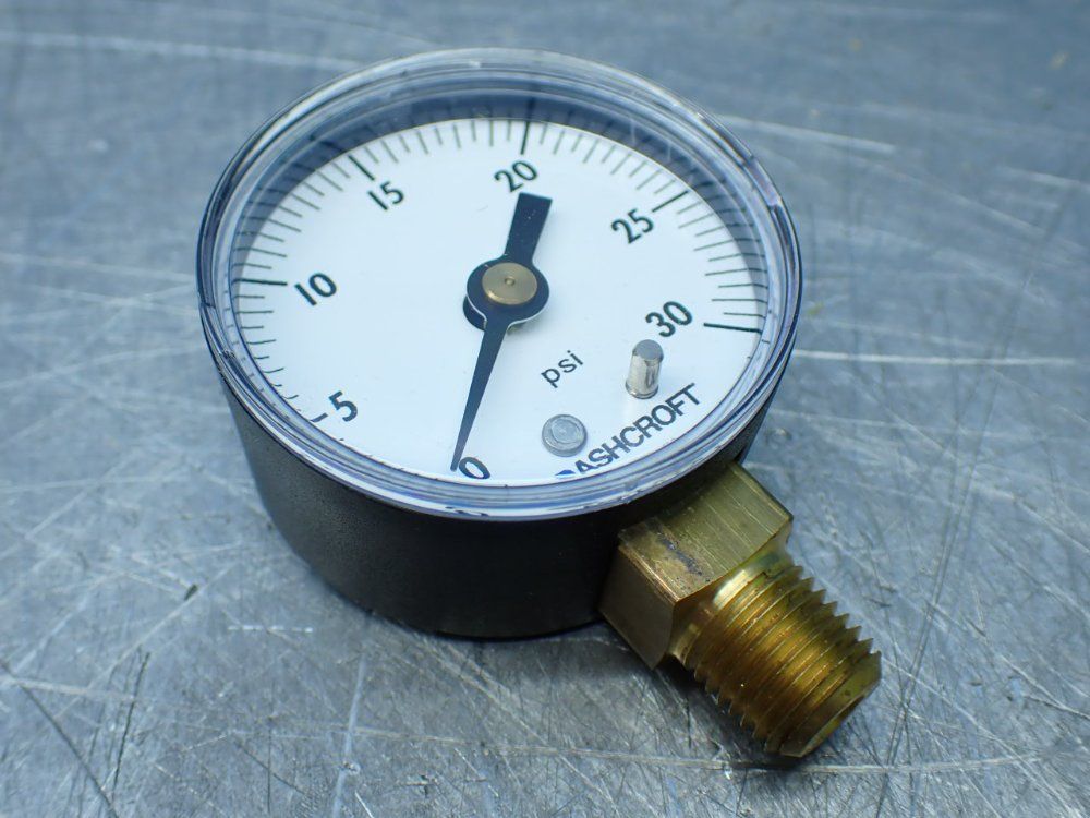 Ashcroft 2" 1/4npt 0-30psi 5 Pressure Gauges - 20w1005ph 02l 30#