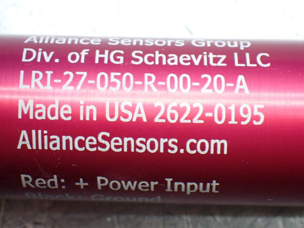 Alliance Sensors Group 2 Linear Variable Inductive Transducer Position Sensors - Lri-27-050-r-00-20-a