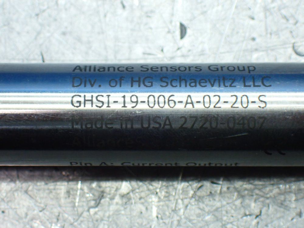 Alliance Sensors Group 3 Linear Variable Inductive Transducer Position Sensors - Ghsi-19-006-a-02-20-s