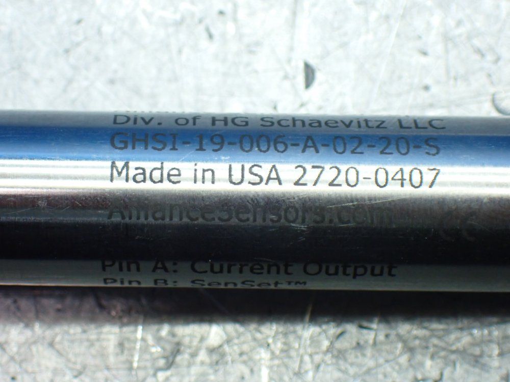 Alliance Sensors Group 3 Linear Variable Inductive Transducer Position Sensors - Ghsi-19-006-a-02-20-s