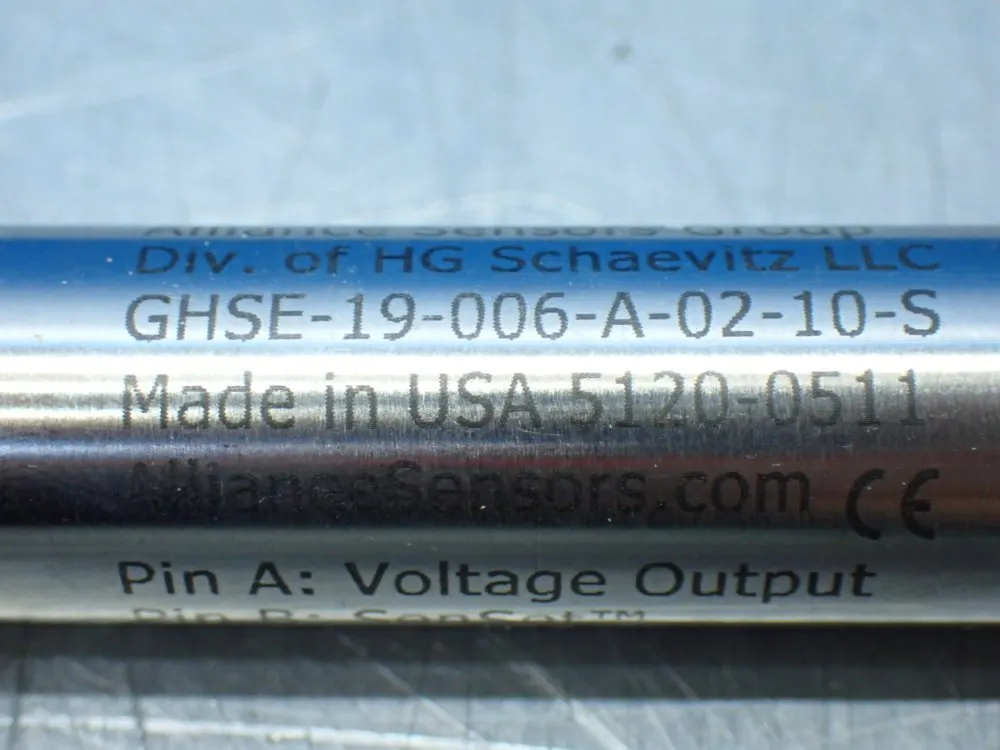 Alliance Sensors Group 2 Linear Variable Inductive Transducer Position Sensors - Ghse-19-006-a-02-10-s