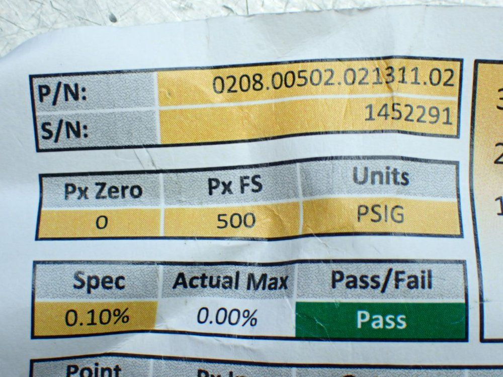 Keller Pressure Transducer - 0208.00502.021311.02