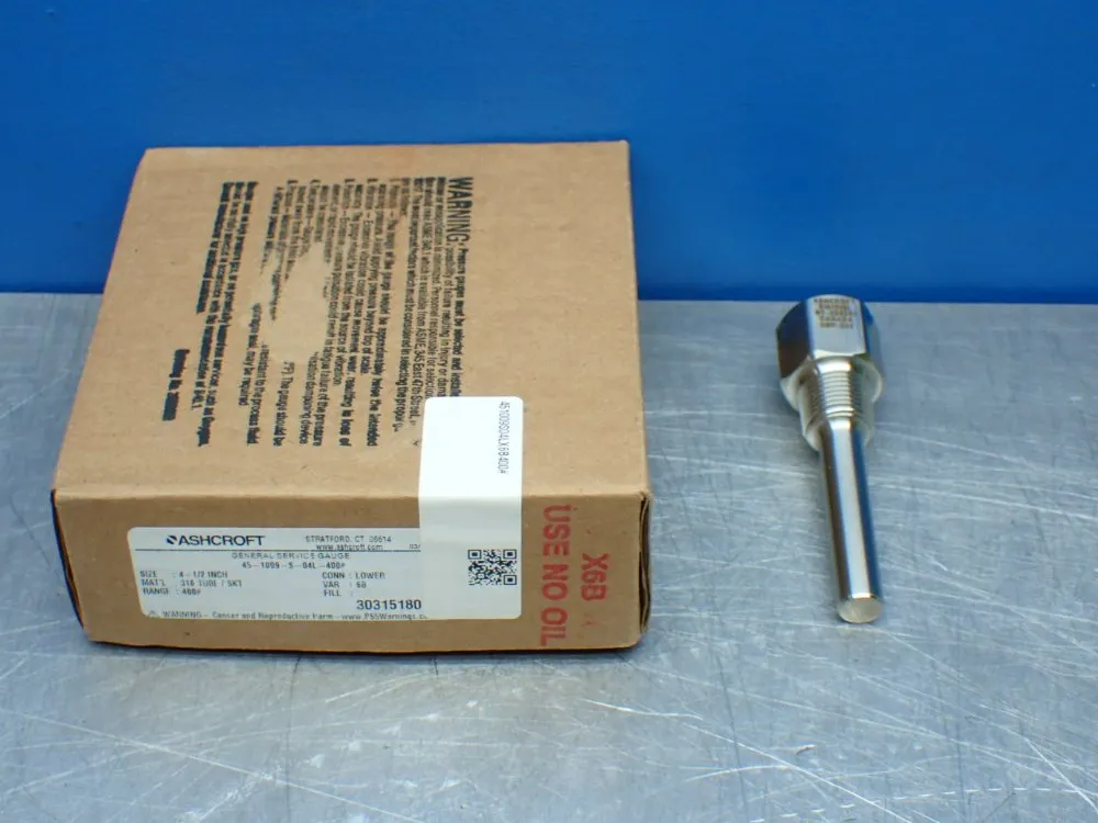 Ashcroft 2pcs Ashcroft Pneumatic Lot - 45-1009-s-04l-400#