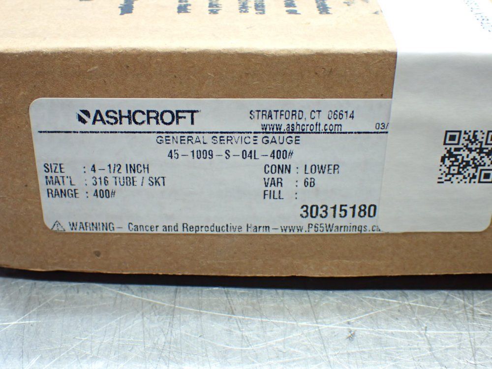 Ashcroft 2pcs Ashcroft Pneumatic Lot - 45-1009-s-04l-400#