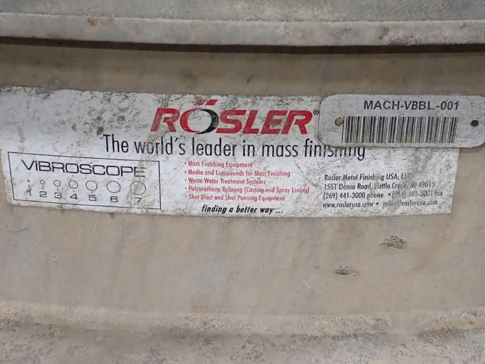 Rosler 60" Dia. Vibratory Finisher - R 620 Euro-kp