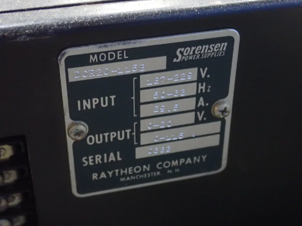 Sorensen Power Supply - Dcr 20-115b