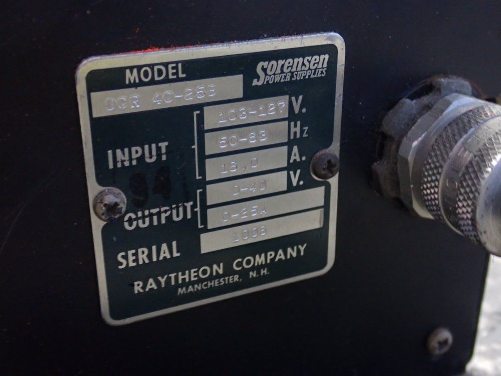Sorensen Power Supply - Dcr 40-25b