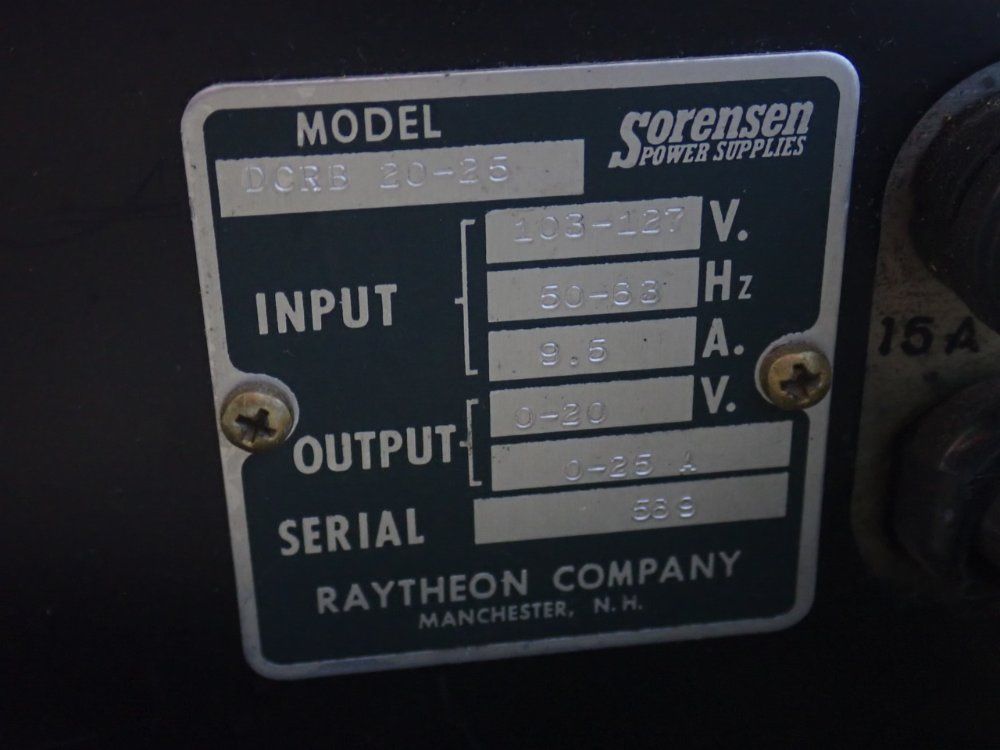 Sorensen Power Supply - Dcr 20-25b