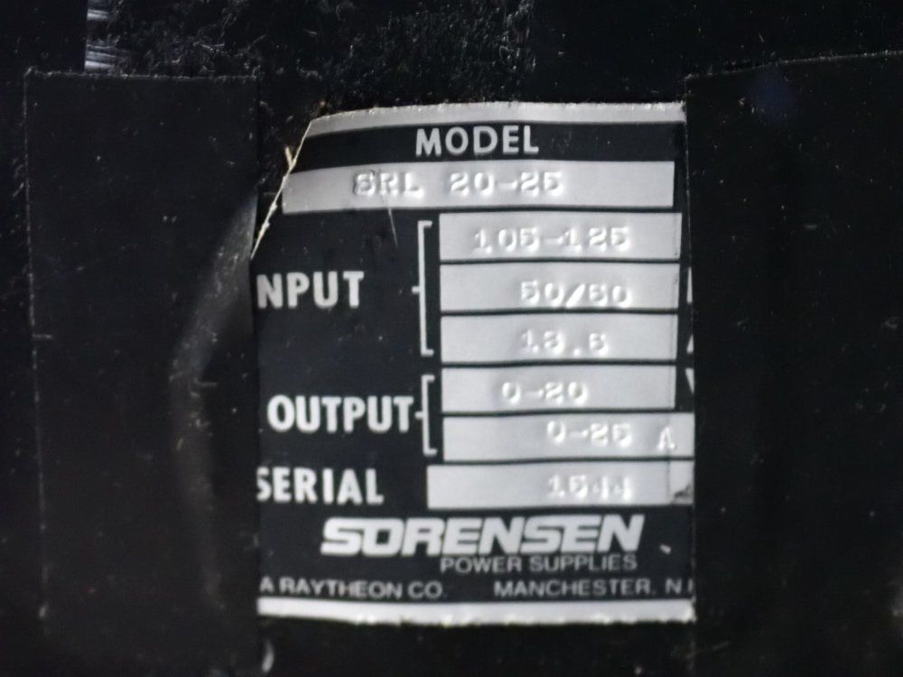 Sorensen Power Supply - Srl 20-25