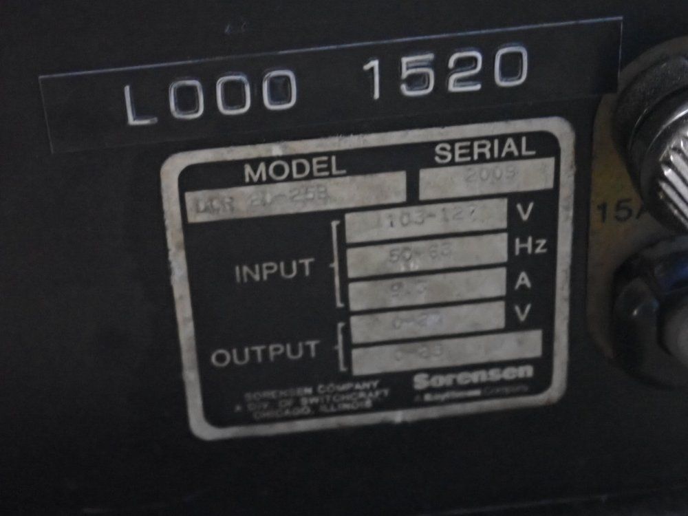 Sorensen Power Supply - Dcr 20-25b