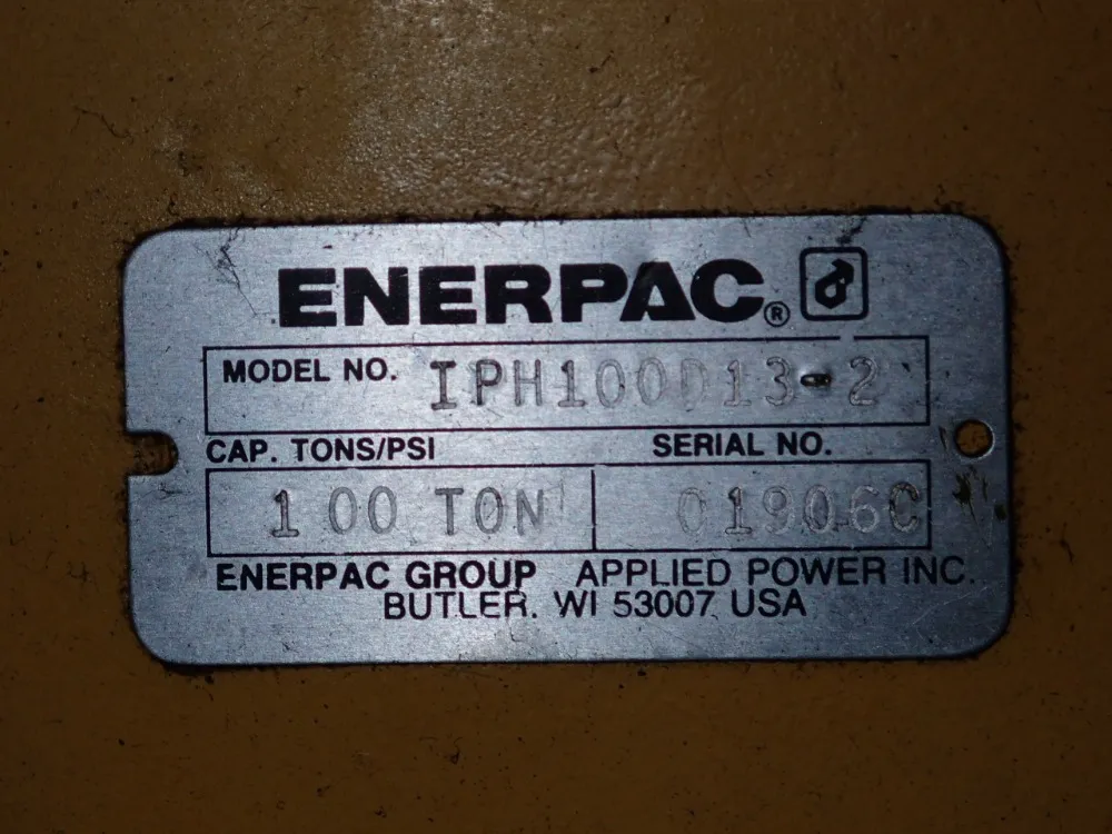 Enerpac 100 Ton H Frame Hydraulic Press - Iph100d113-2