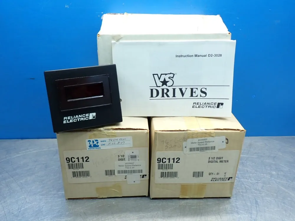 Reliance Electric 3 1/2 Digit Digital Meter, 3pcs - 9c112
