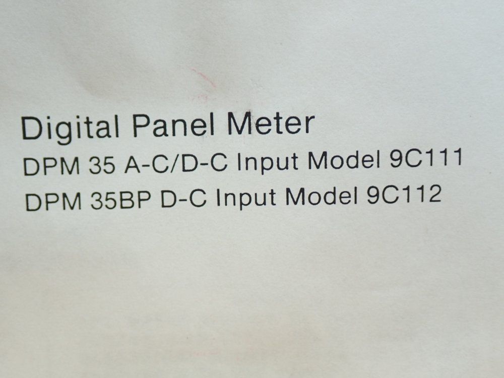 Reliance Electric 3 1/2 Digit Digital Meter, 3pcs - 9c112