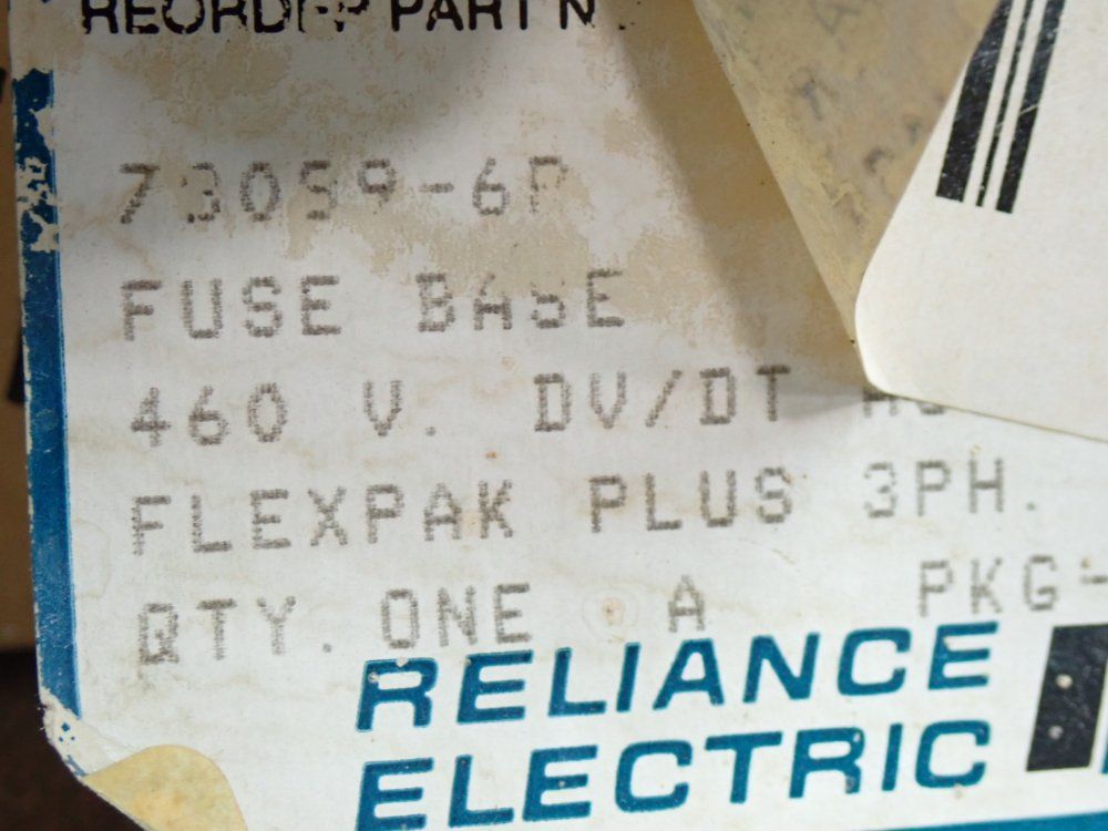 Reliance Electric Flexpak Plus Dv/dv Fuse Base - 78089-6p