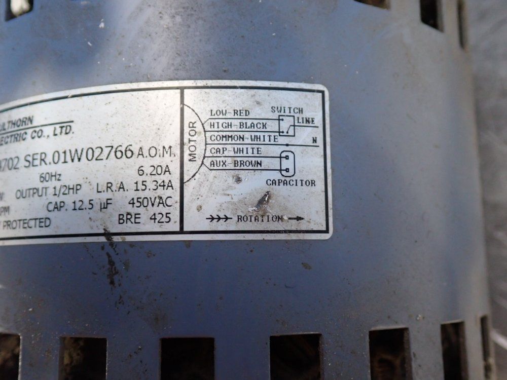 Kulthorn Electric Co 1/2 Hp Single Phase Motor - Khf2h4702