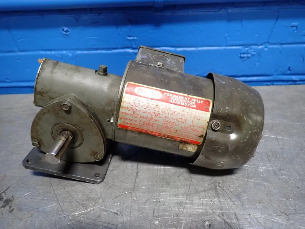 Dayton 1/8 Hp Permanent Split Capacitor Gearmotor - 4z722