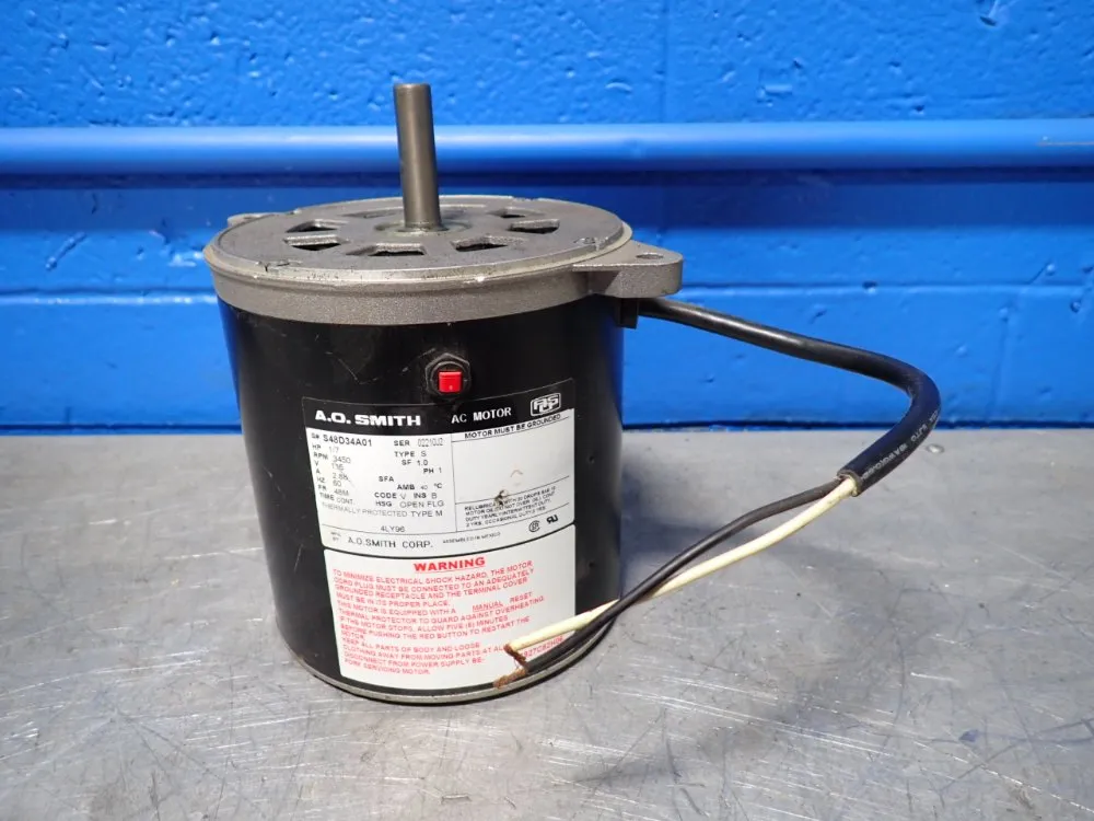 A.o. Smith 1/7 Hp Ac Single Phase Motor - S48d34a01