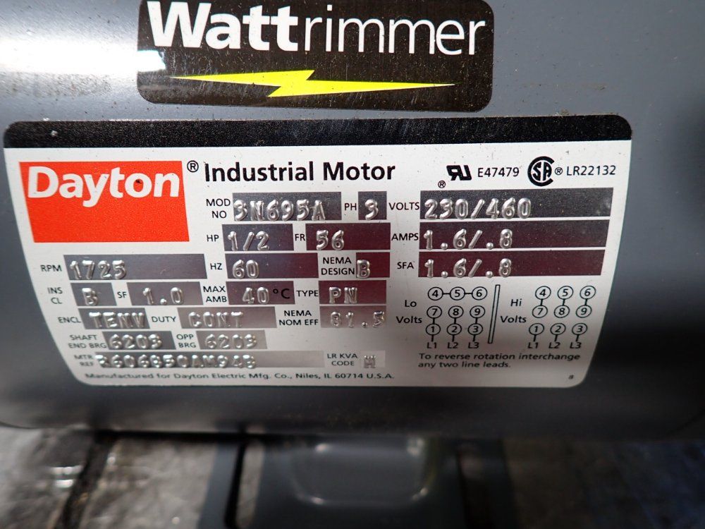 Dayton 1/2 Hp Industrial Motor - 3n695a