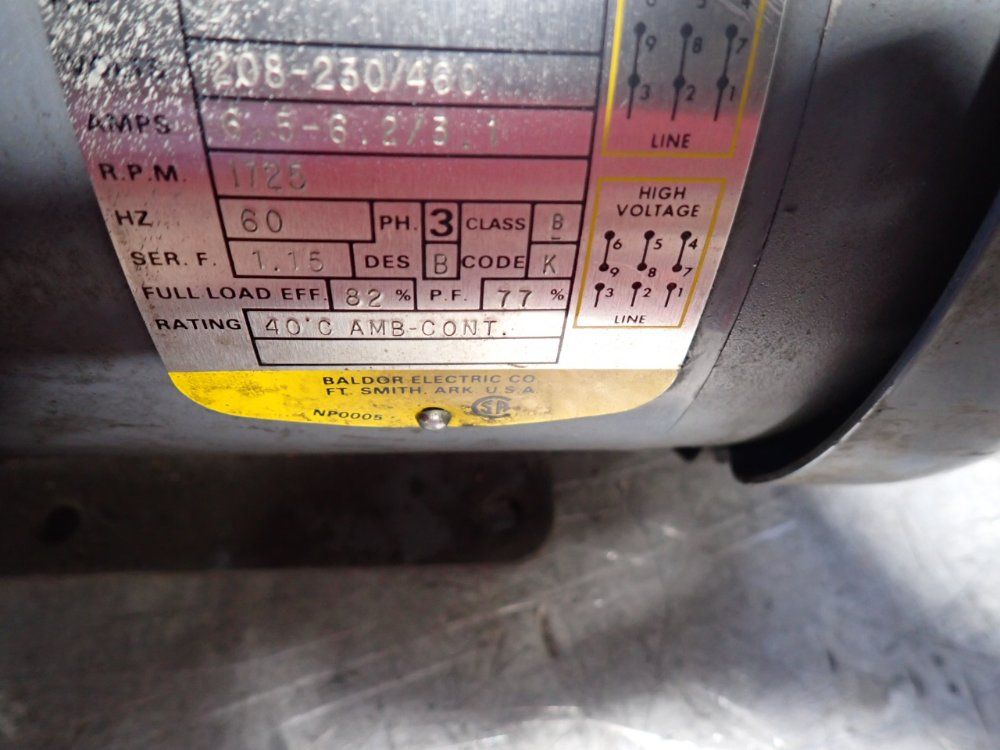 Baldor 2 Hp Three Phase Industrial Motor - Bm3558t