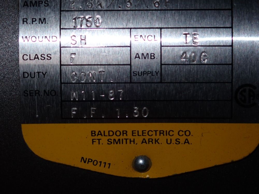 Baldor 1/2 Hp Dc Motor - Cd3451
