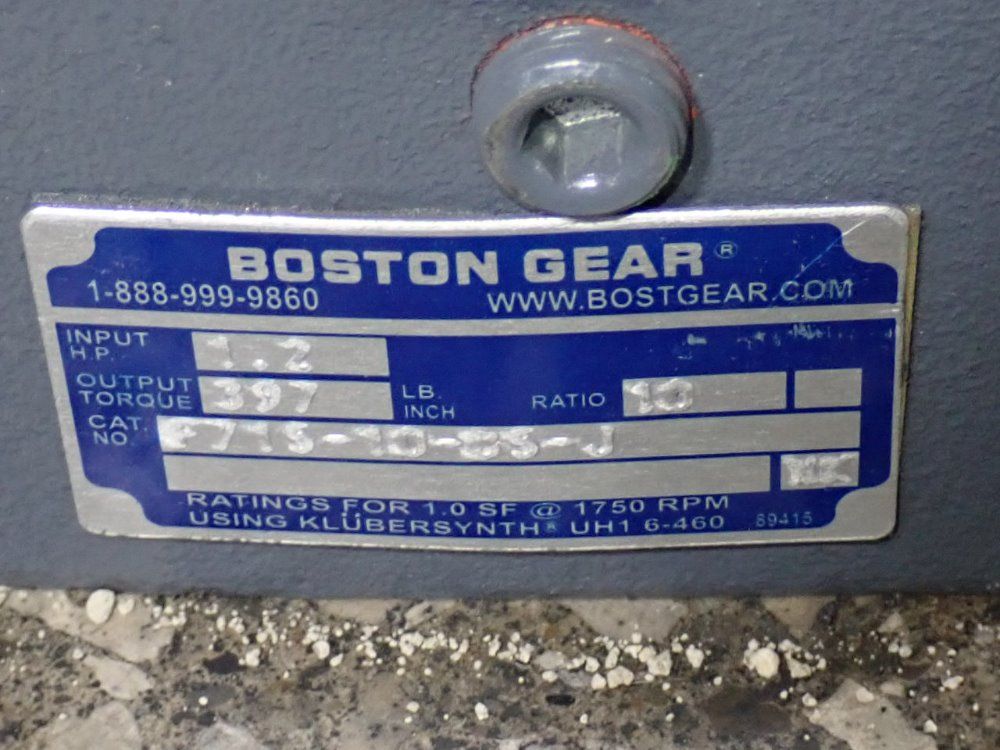 Boston Gear 10 Ratio Gear Reducer - F715-10-85-j