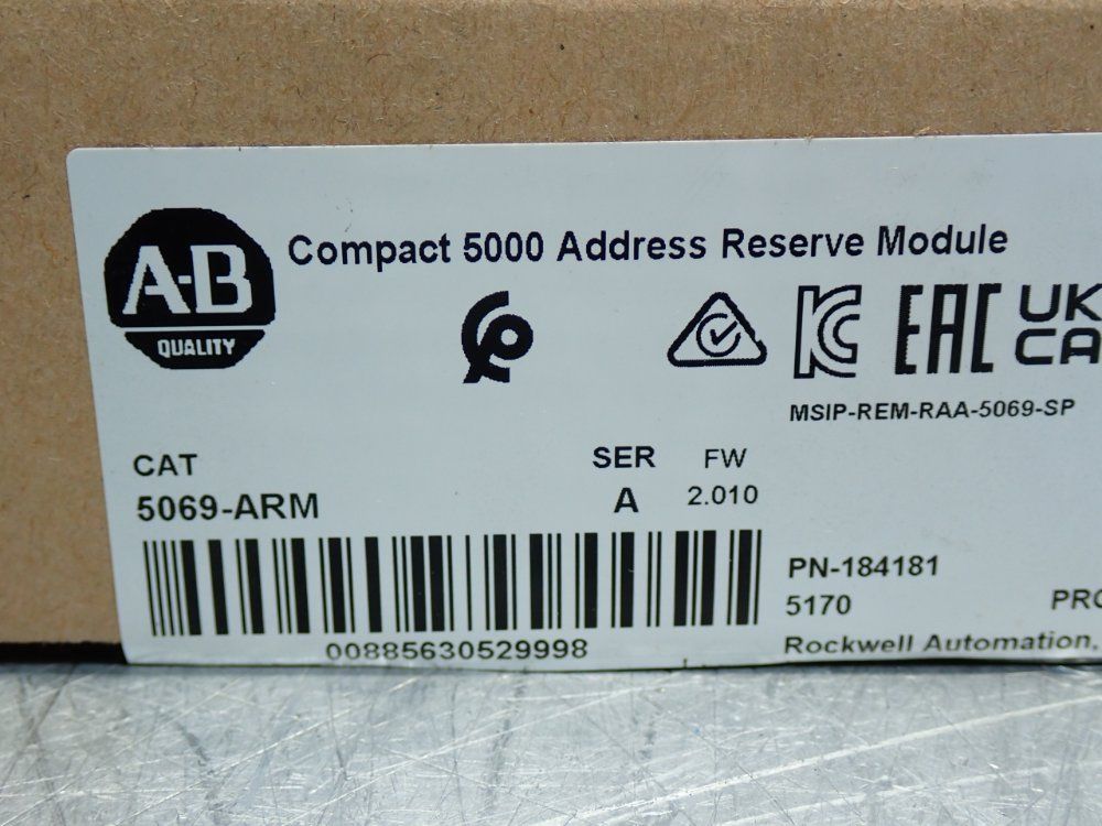 Allen Bradley Compact I/o Address Reserve Module - 5069-arm