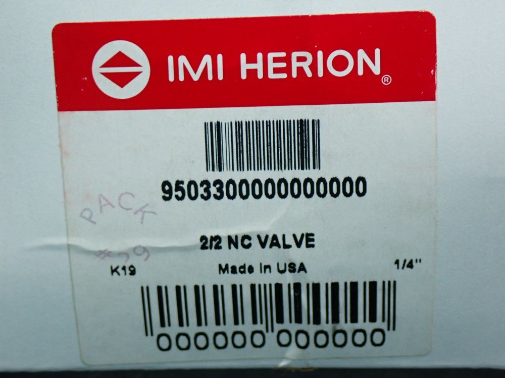 Imi Herion Direct Solenoid Poppet Valve - 9503300000000000