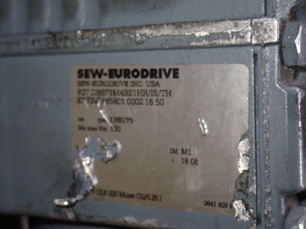 Sew Eurodrive .75 Hp Gear Drive - R27 Drs71m4be1hr/is/th
