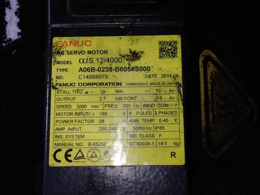 Fanuc 2.7 Kw Servo Motor - A06b-0238-b605#s000