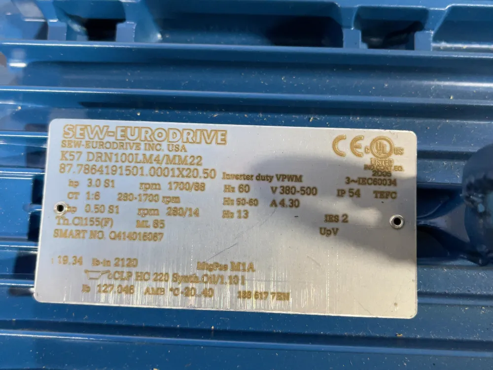 Sew 3 Hp Gear Drive - K57 Drn100lm4/mm22