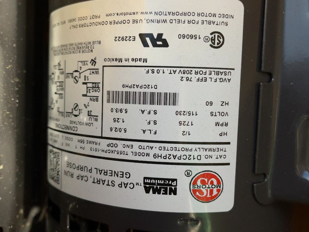Us Motor 1/2 Hp Capacitor - T055jxcph-1513