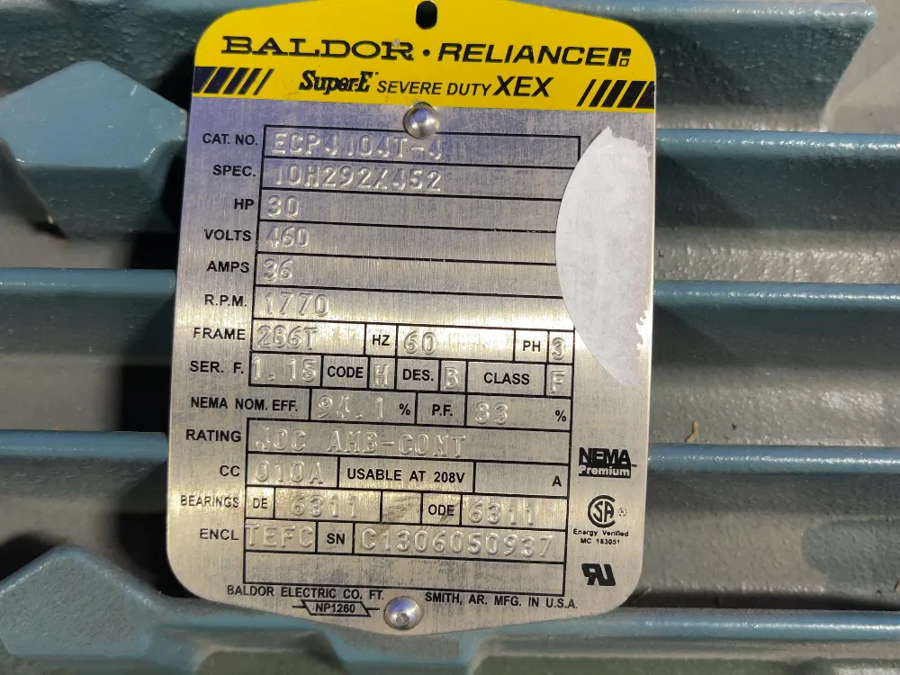 Baldor 30 Hp Motor - Ecp4104t-4