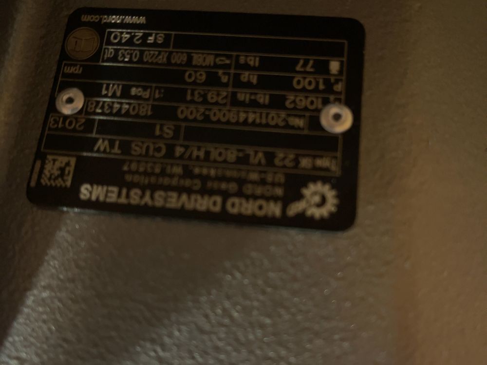 Nord 1 Hp Gear Drive - 22 Vl-80lh/4 Cus Tw