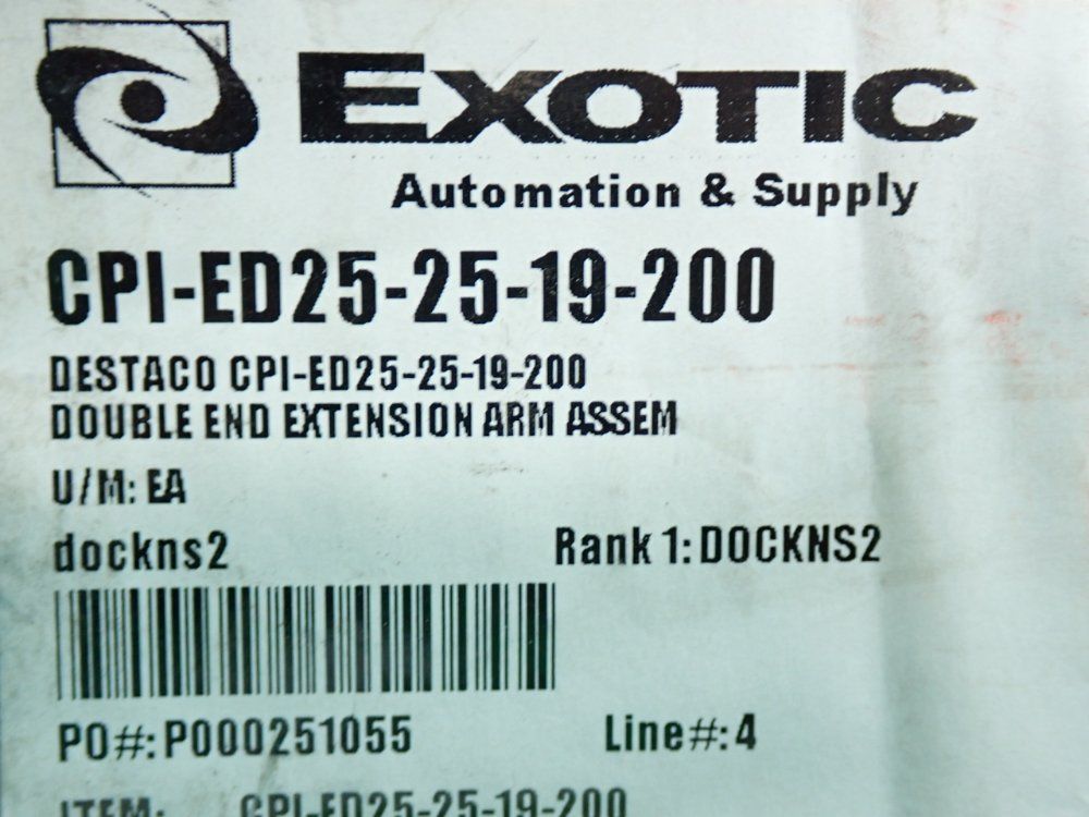 Destaco Round Tooling Extension Arm Assembly - Cpi-ed25-25-19-200