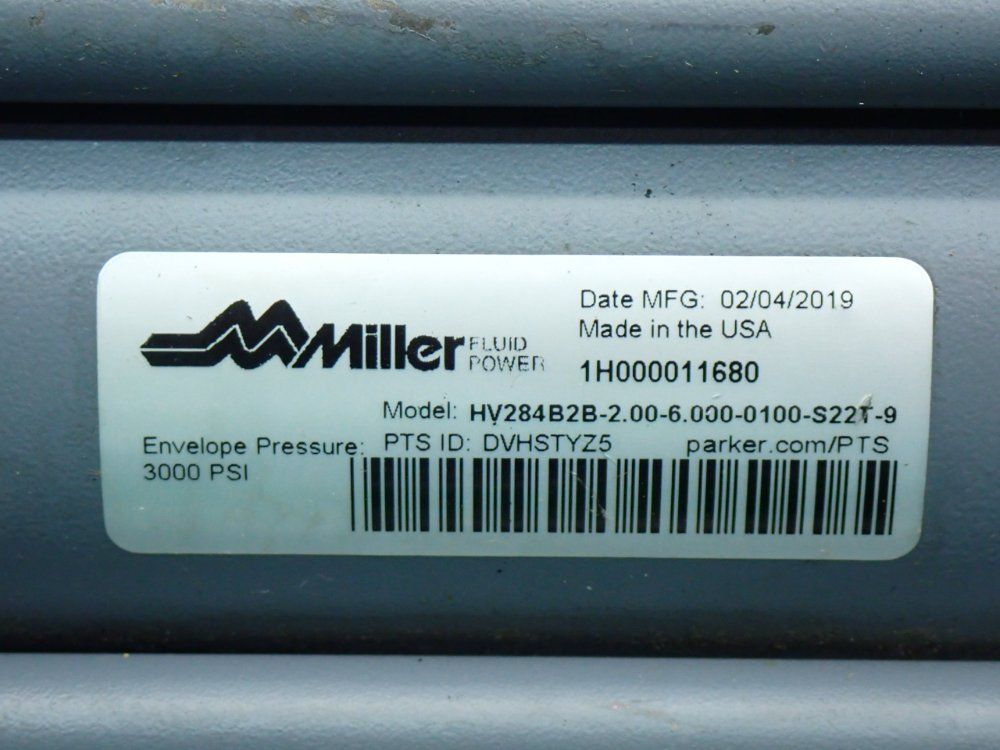 Miller 3000 Psi Max Series-hv2 Hydraulic Cylinder - Hv284b2b-2.00-6.000-0100-s22t-9