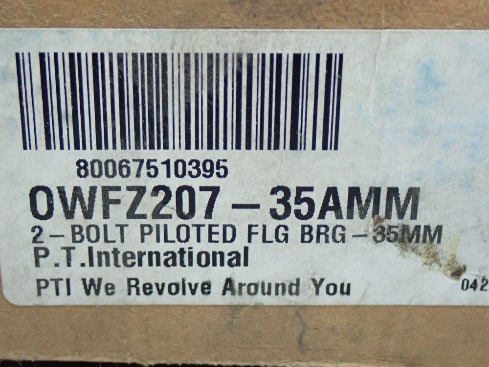 Pti International Owfz200-series 2-bolt Piloted Flange Bearing - Owfz207-35amm