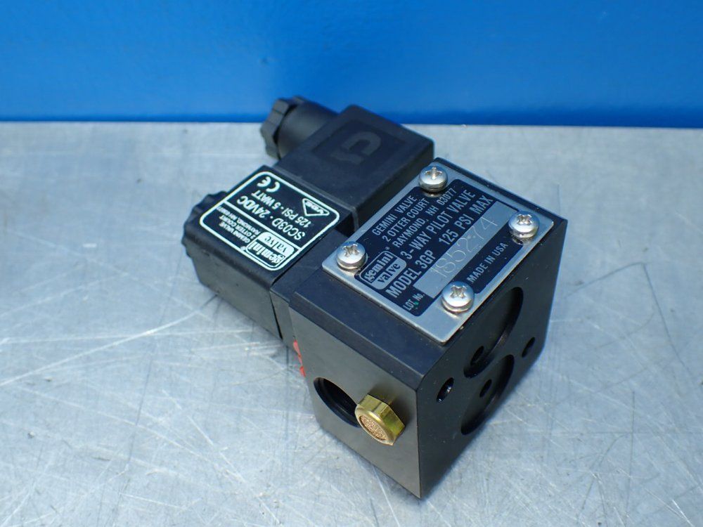Gemini Valve 3-way Pneumatic Pilot Valve - 3gp-mr03d-24vdc-ds