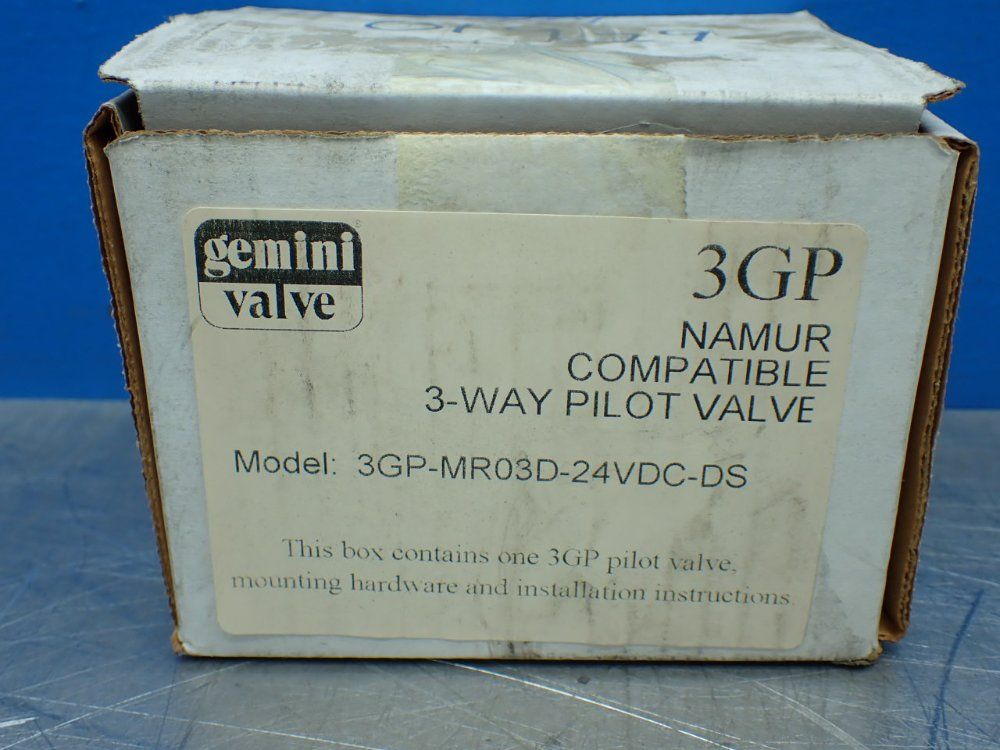 Gemini Valve 3-way Pneumatic Pilot Valve - 3gp-mr03d-24vdc-ds