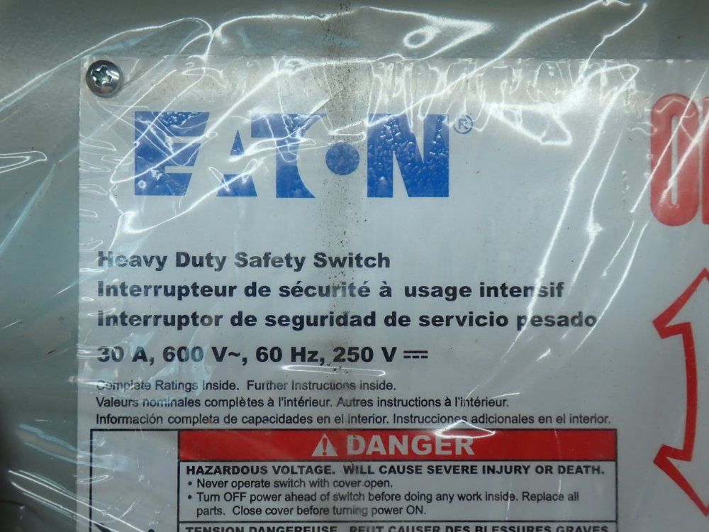 Eaton Heavy Duty Safety Switch. - Dh361urk