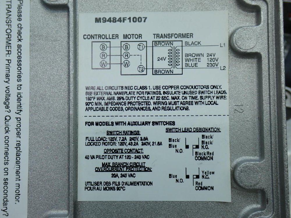 Honeywell Modutrol Iv Motor Unit - M9484f1007