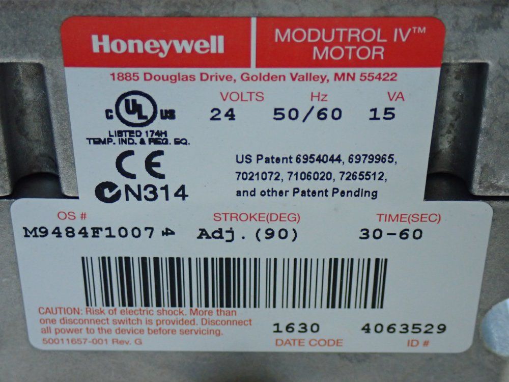 Honeywell Modutrol Iv Motor Unit - M9484f1007