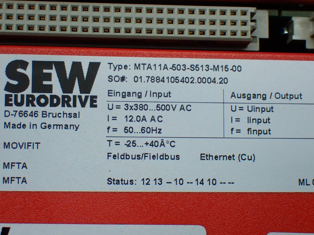 Sew Eurodrive Movifit Decentralized Drive Control - Mta11a-503-s513-m15-00