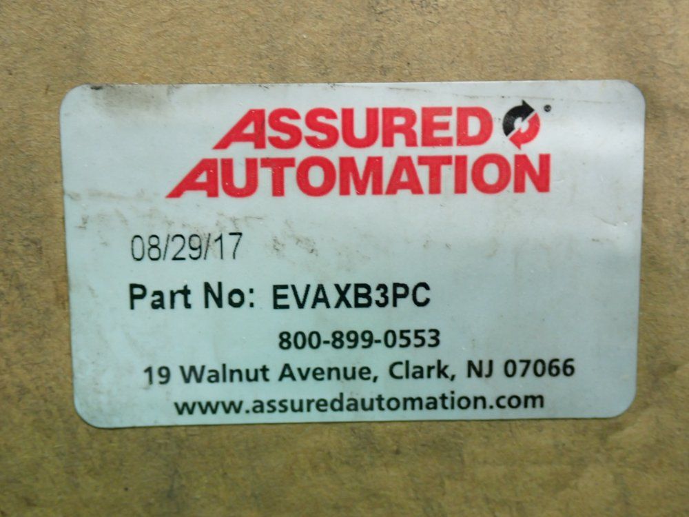 Assured Automation Vax-series High Pressure Coaxil Valve - Evaxb3pc