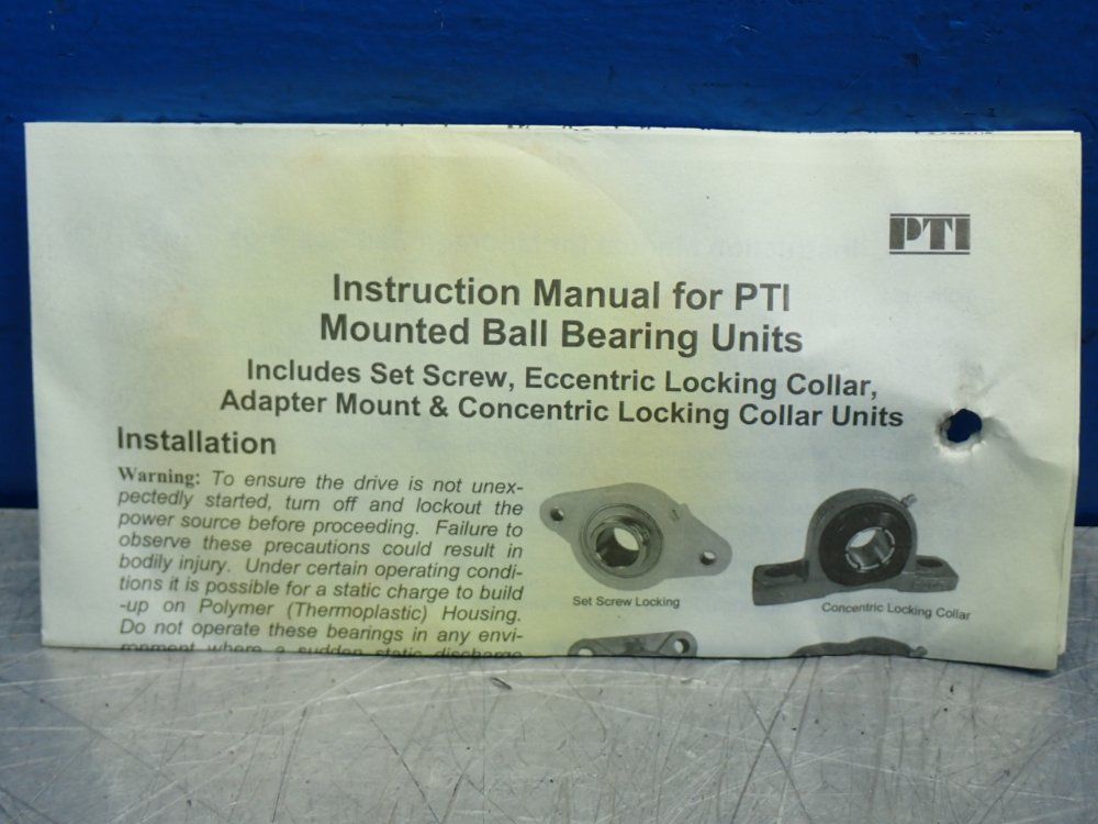 Pti Owfz200-series Piloted 2-bolt Flange Bearing - Owfz207-35amm