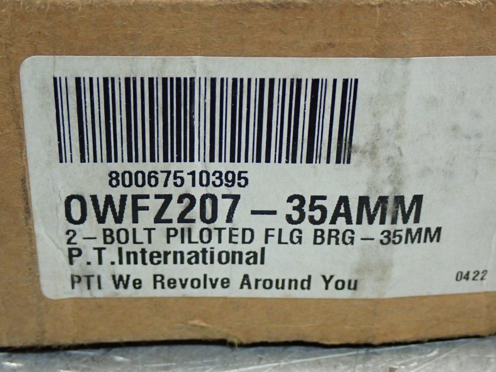 Pti Owfz200-series Piloted 2-bolt Flange Bearing - Owfz207-35amm