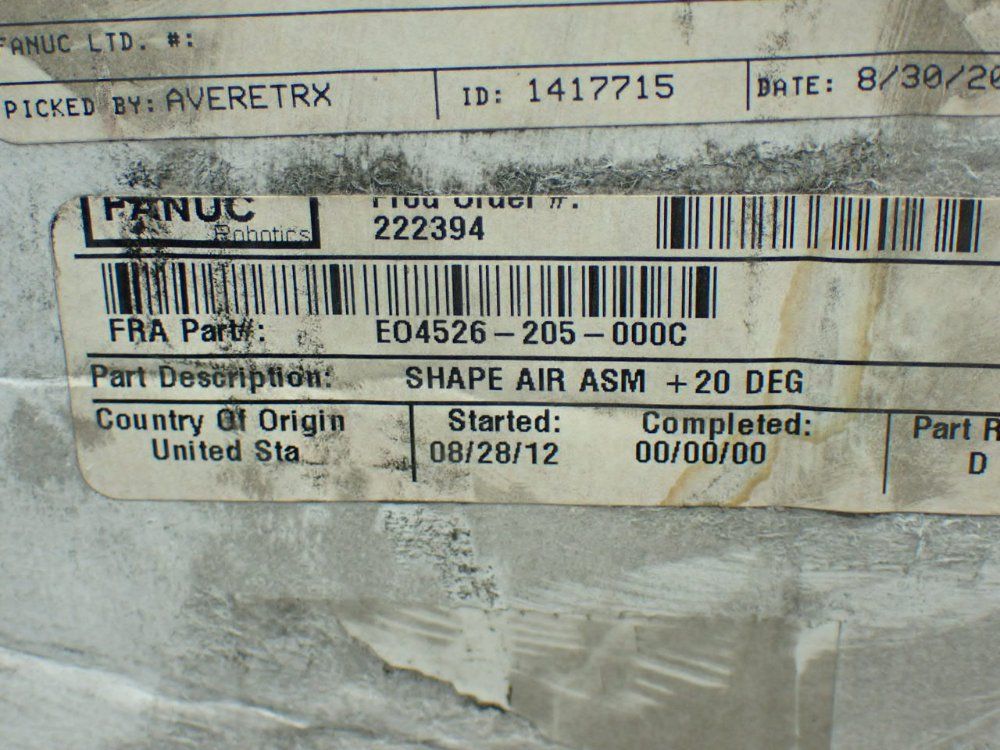 Fanuc Shape Air Asm +20deg Shroud - Eo4526-205-000c