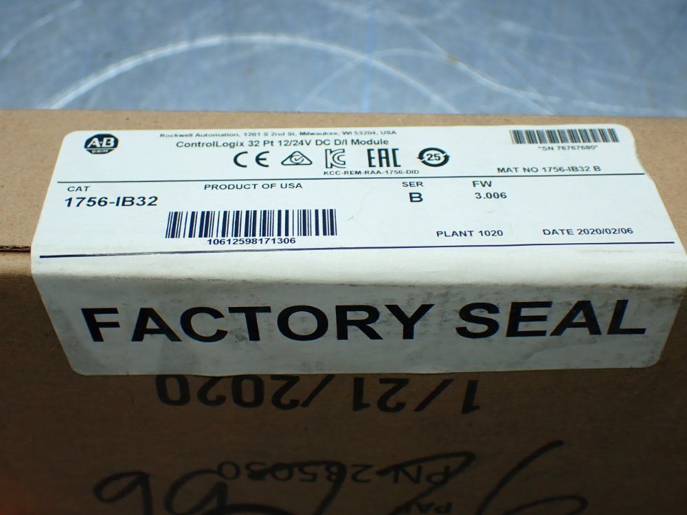 Allen-bradley Controllogix 32 Pt 12/24v Dc Ditgital Input Module - 1756-ib32